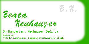 beata neuhauzer business card